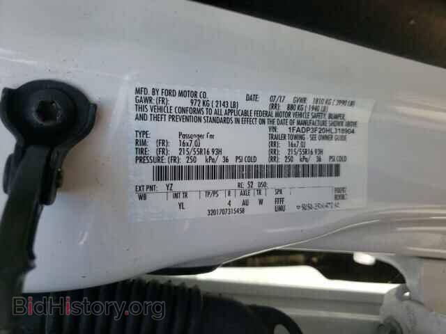 2017 FORD FOCUS - VIN: 1FADP3F20HL318904 - Фото 10
