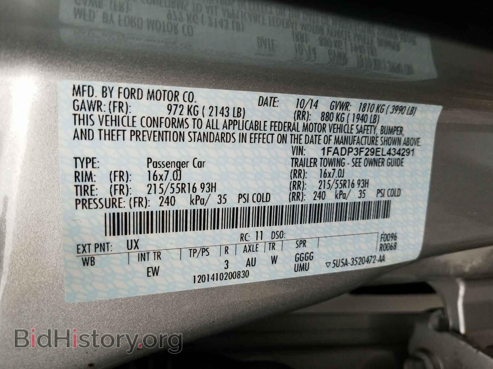 2014 FORD FOCUS - VIN: 1FADP3F29EL434291 - Photo 10