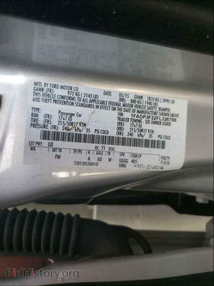 2015 FORD FOCUS - VIN: 1FADP3F22FL326788 - Фото 10