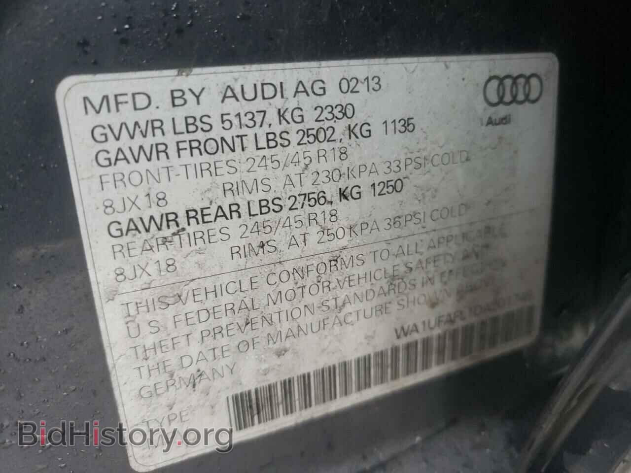 2013 AUDI A4 - VIN: WA1UFAFL1DA201746 - Фото 10