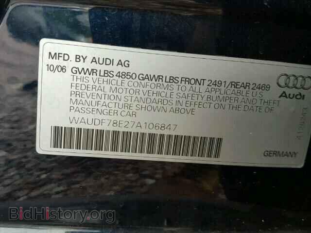2007 AUDI A4 - VIN: WAUDF78E27A106847 - Photo 10