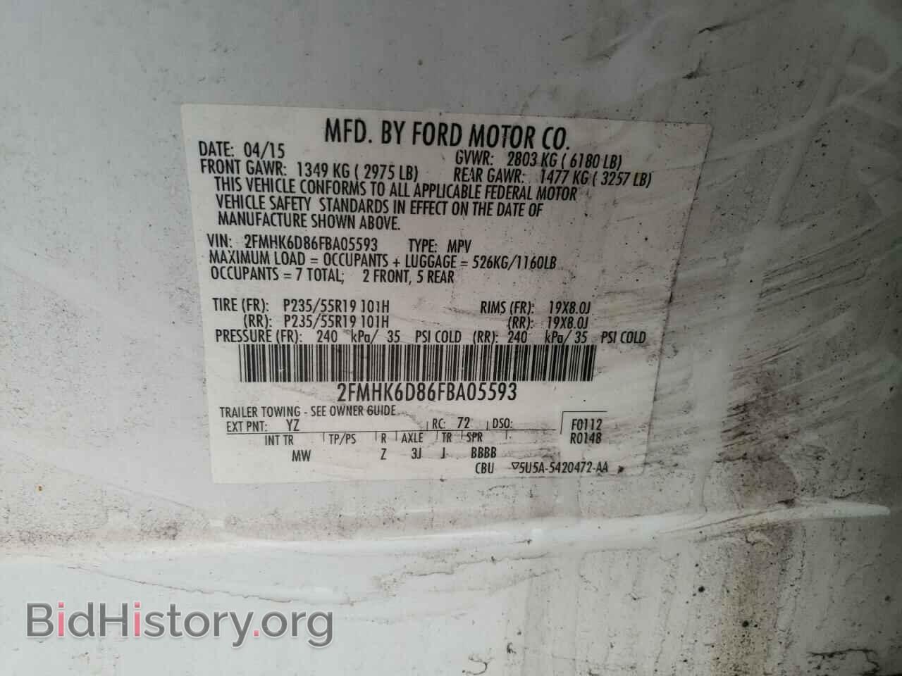 2015 FORD FLEX - VIN: 2FMHK6D86FBA05593 - Photo 10