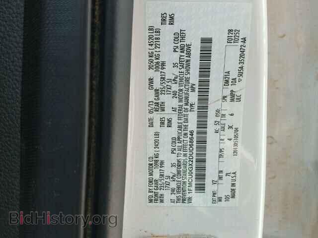 2013 FORD ESCAPE - VIN: 1FMCU0GX2DUD68646 - Photo 10
