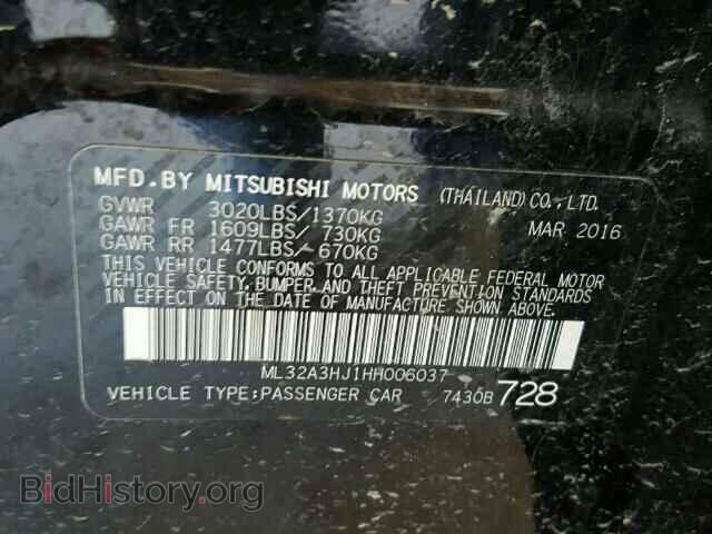 2017 MITSUBISHI MIRAGE - VIN: ML32A3HJ1HH006037 - Фото 10