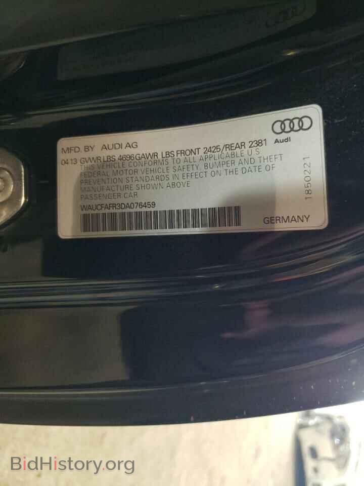 2013 AUDI A5 - VIN: WAUCFAFR3DA076459 - Фото 10