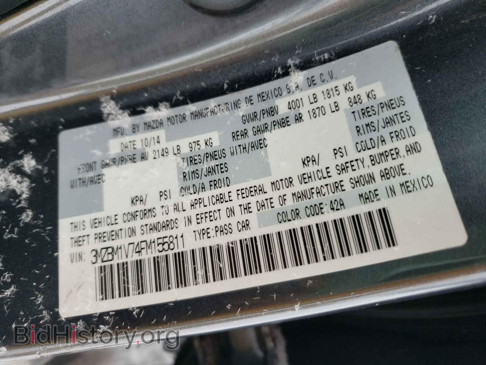 2015 MAZDA 3 - VIN: 3MZBM1V74FM155811 - Фото 10