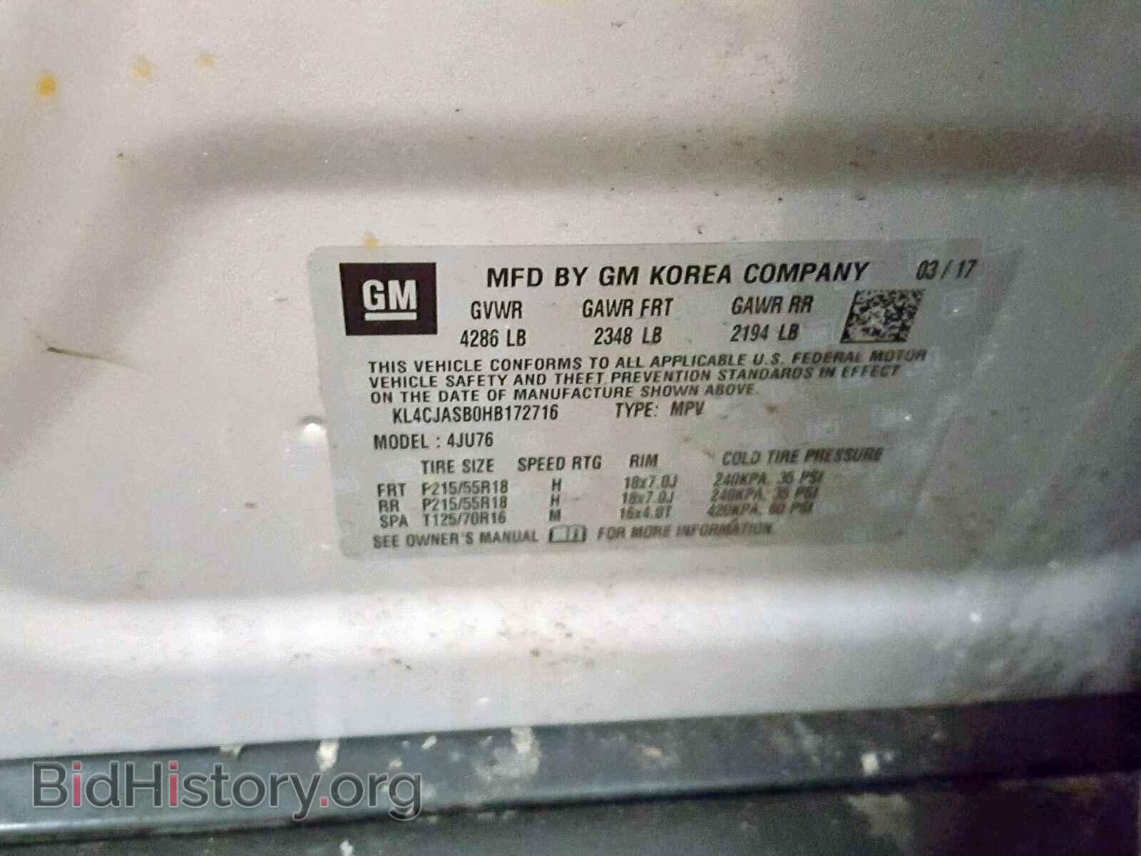 2017 BUICK ENCORE PRE - VIN: KL4CJASB0HB172716 - Photo 10