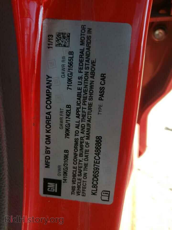 2014 CHEVROLET SPARK - VIN: KL8CD6S97EC486868 - Фото 10