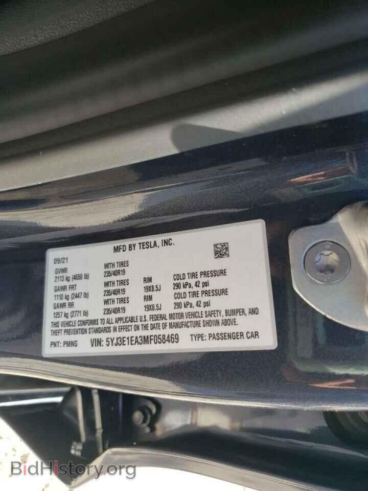 2021 TESLA MODEL 3 - VIN: 5YJ3E1EA3MF058469 - Photo 10