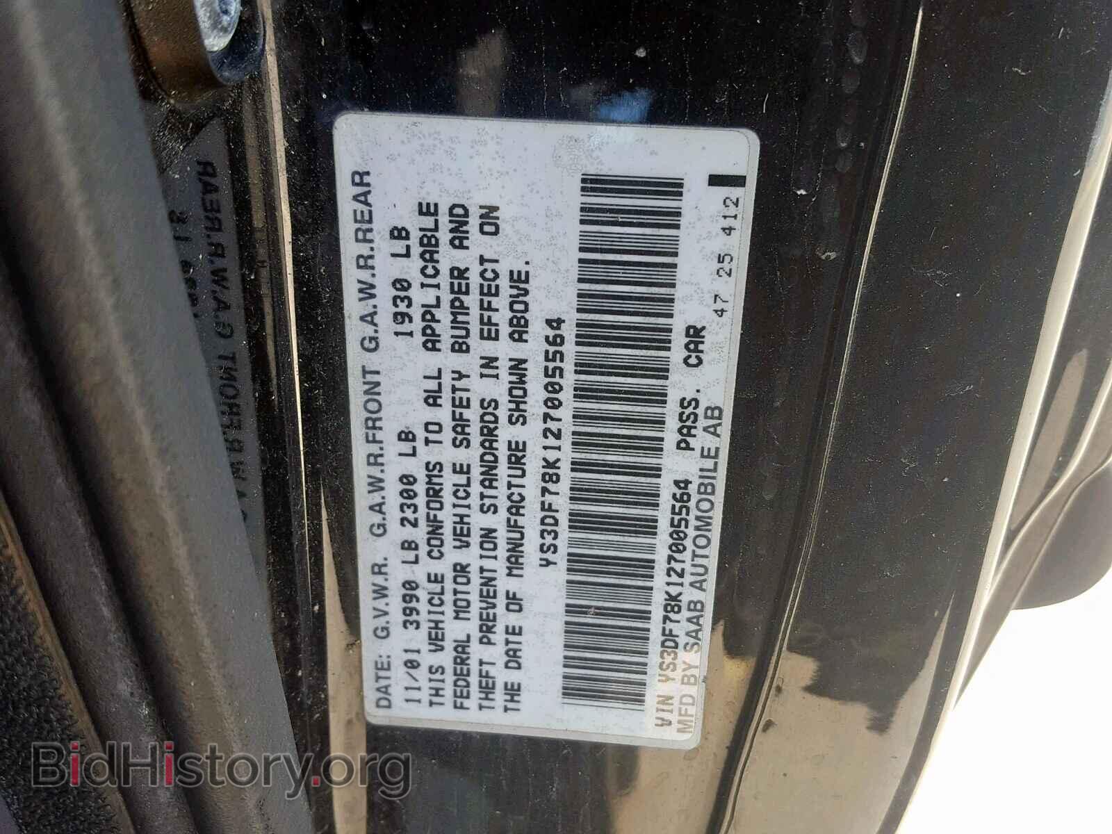 2002 SAAB 9 3 - VIN: YS3DF78K127005564 - Photo 10