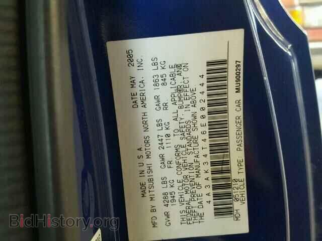 2006 MITSUBISHI ECLIPSE - VIN: 4A3AK34T46E002444 - Photo 10