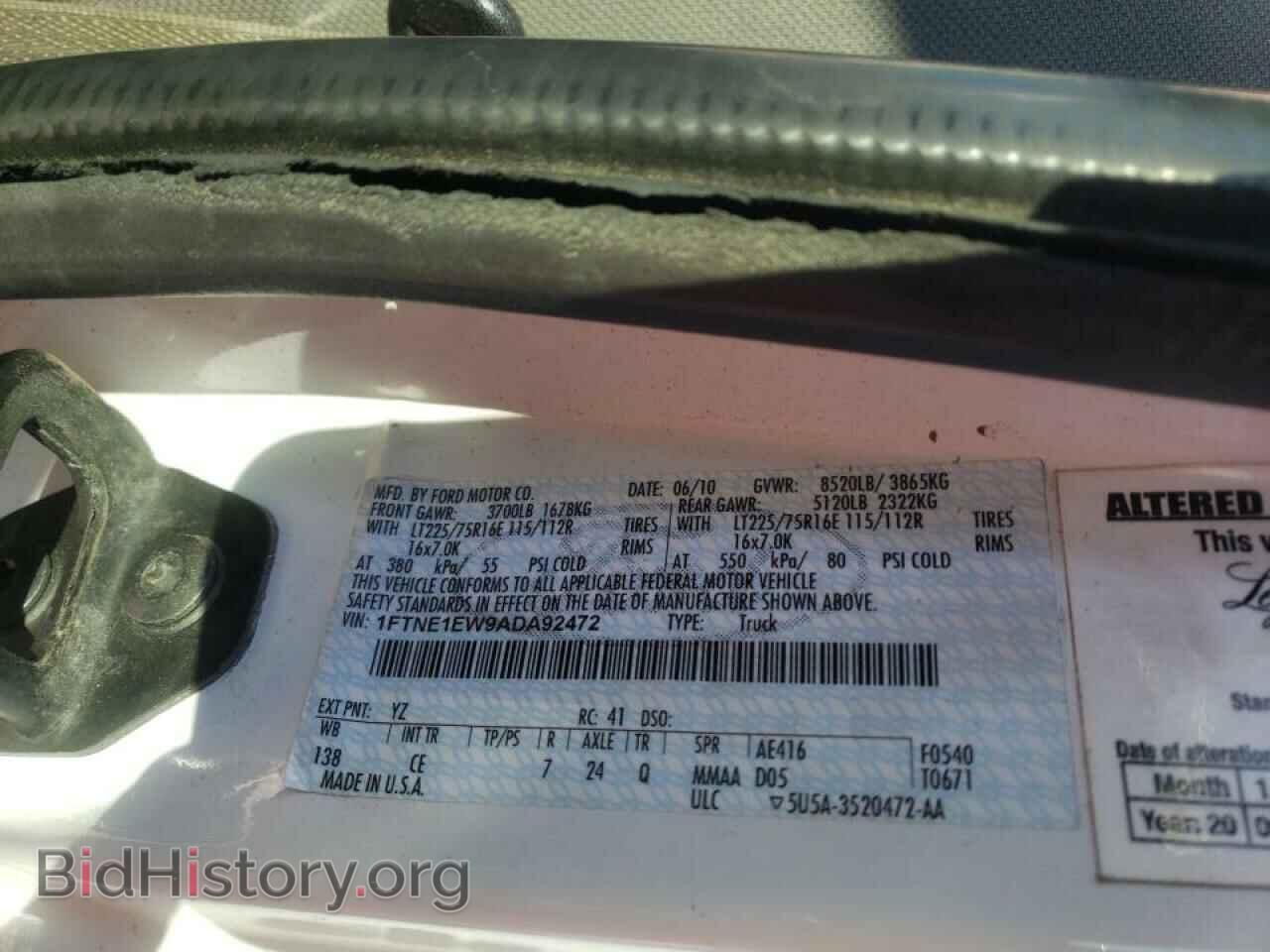 2010 FORD ECONOLINE - VIN: 1FTNE1EW9ADA92472 - Photo 10