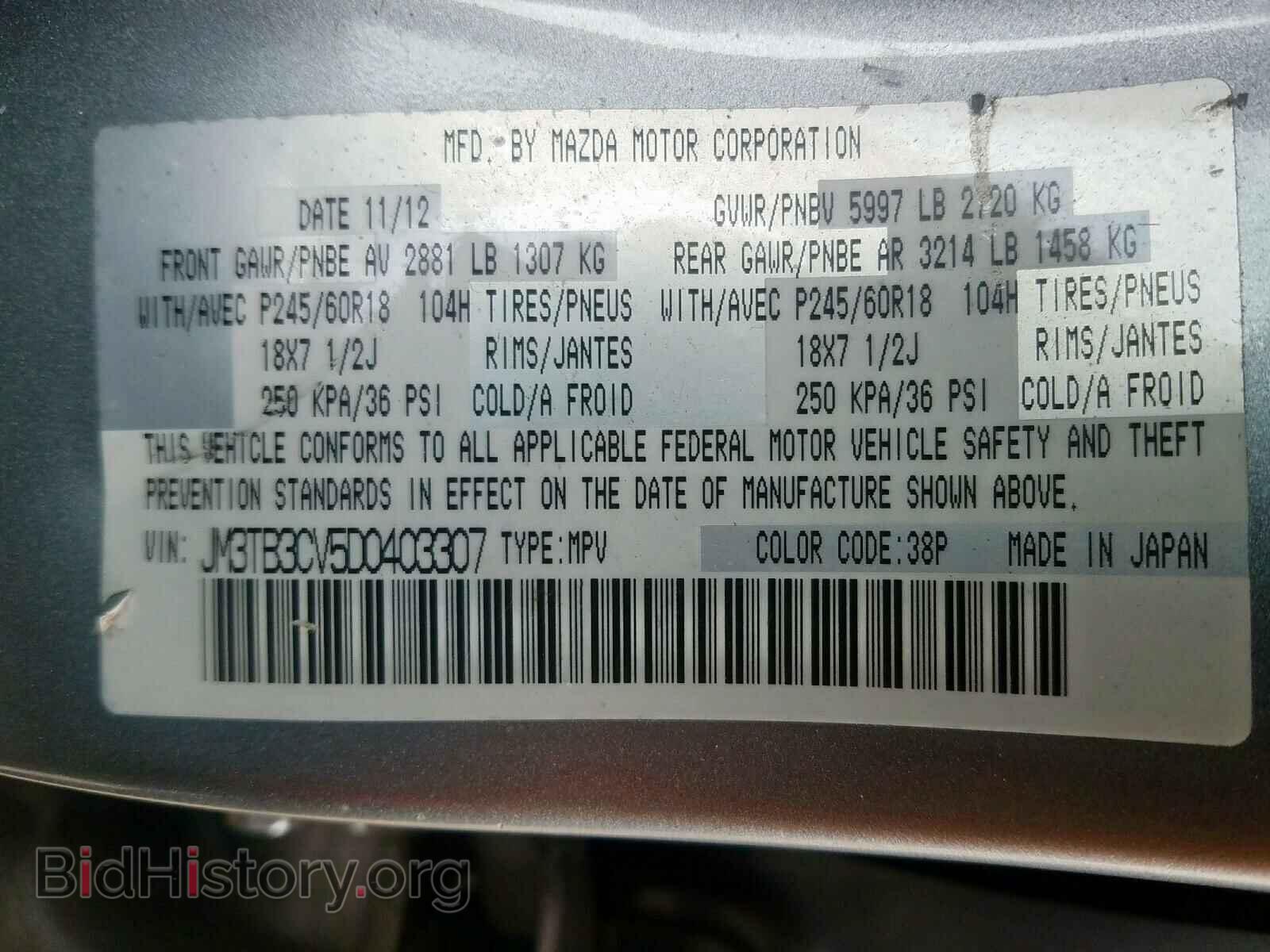 2013 MAZDA CX-9 - VIN: JM3TB3CV5D0403307 - Фото 10