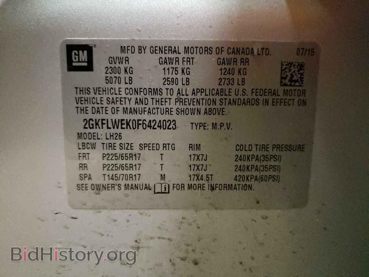 2015 GMC TERRAIN - VIN: 2GKFLWEK0F6424023 - Фото 10