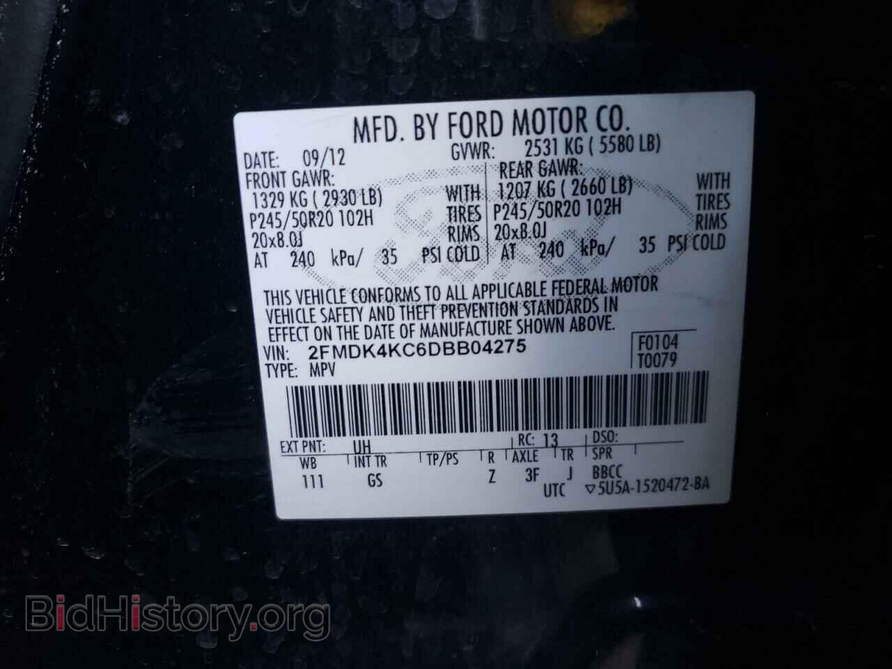 2013 FORD EDGE - VIN: 2FMDK4KC6DBB04275 - Photo 10