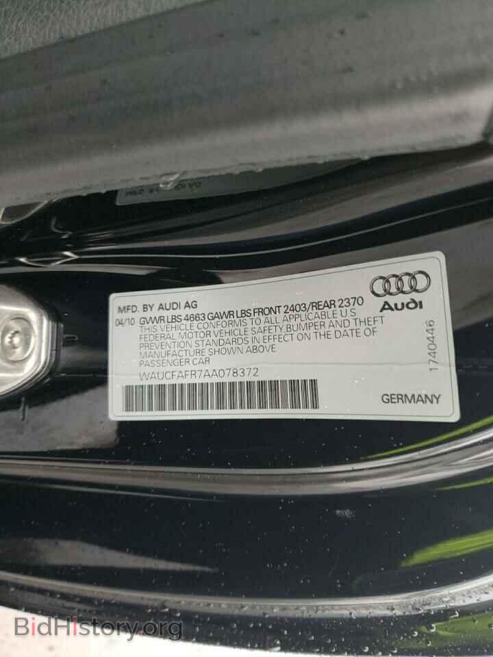 2010 AUDI A5 - VIN: WAUCFAFR7AA078372 - Фото 10
