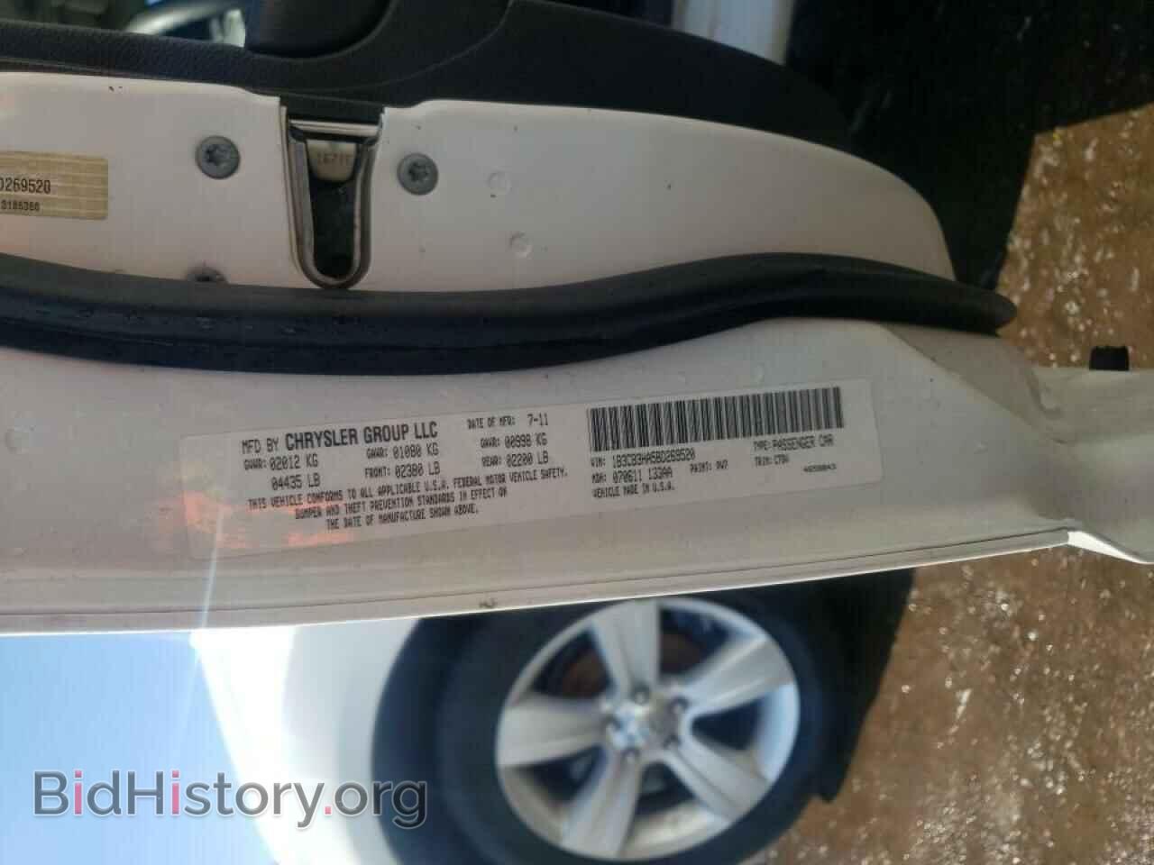 2011 DODGE CALIBER - VIN: 1B3CB3HA5BD269520 - Фото 10