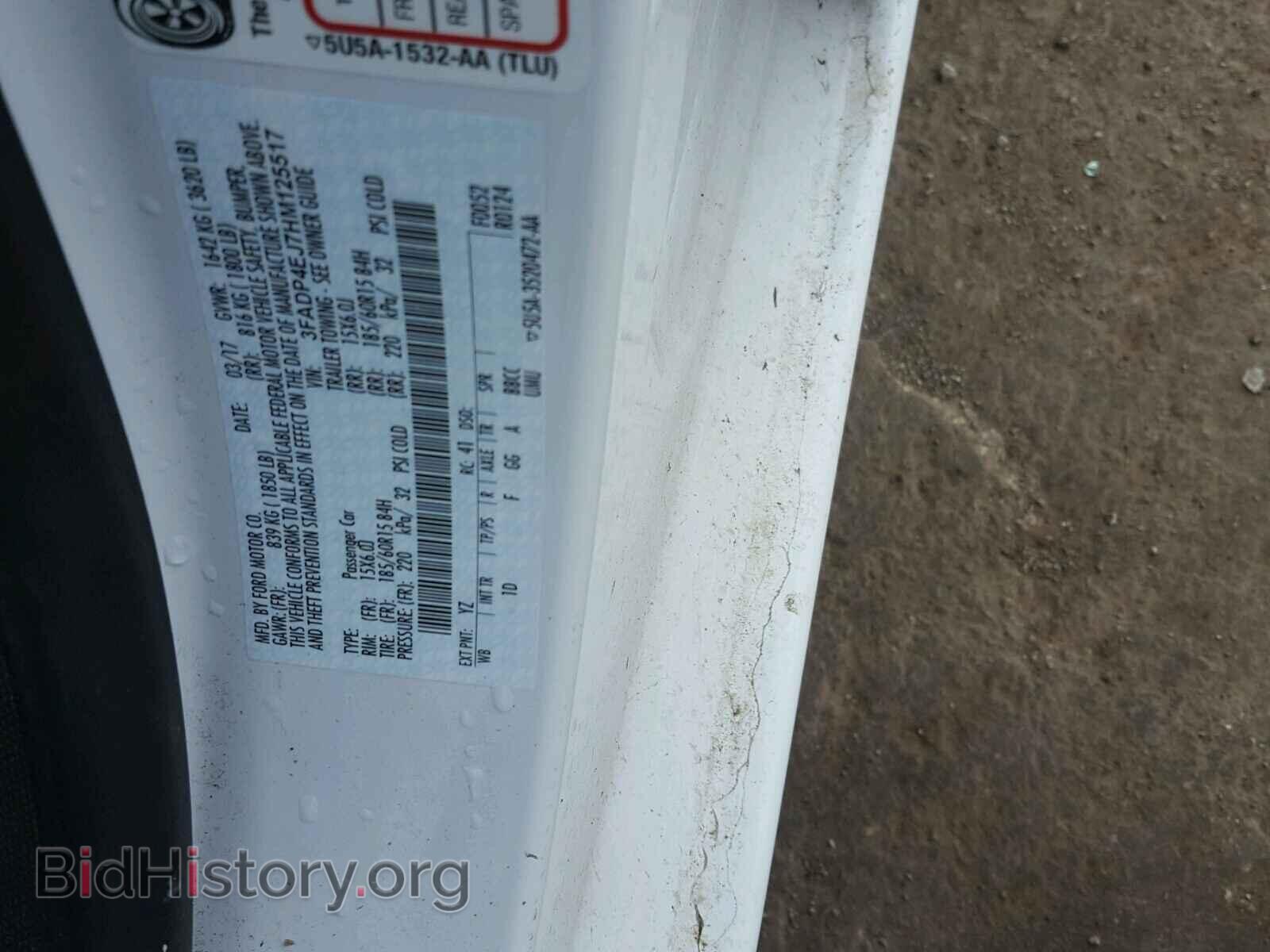 2017 FORD FIESTA - VIN: 3FADP4EJ7HM125517 - Фото 10