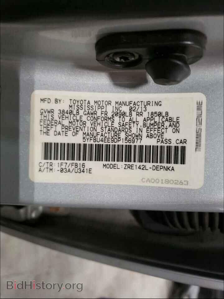 2013 TOYOTA COROLLA - VIN: 5YFBU4EE9DP156977 - Фото 10