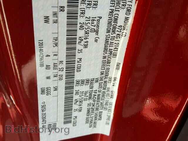2014 FORD FOCUS - VIN: 1FADP3K26EL316639 - Фото 10