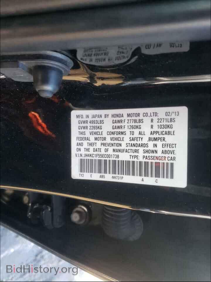 2014 ACURA RLX - VIN: JH4KC1F55EC001738 - Фото 10
