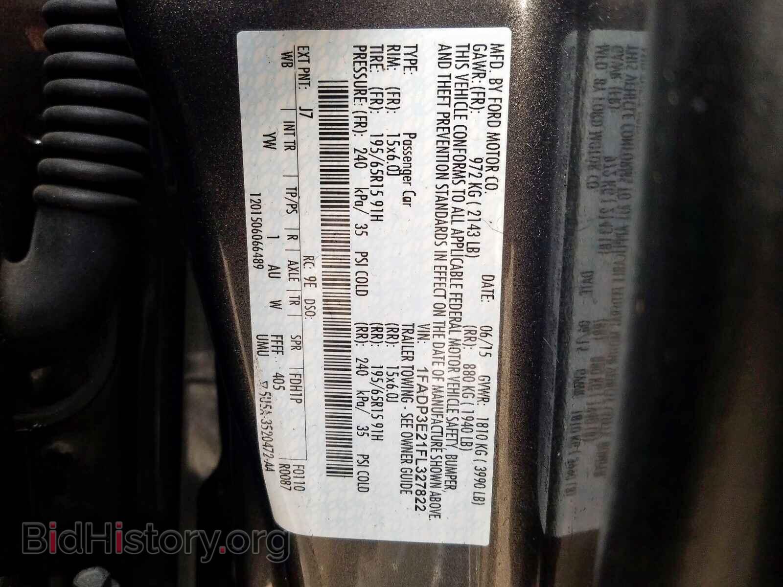 2015 FORD FOCUS - VIN: 1FADP3E21FL327822 - Фото 10