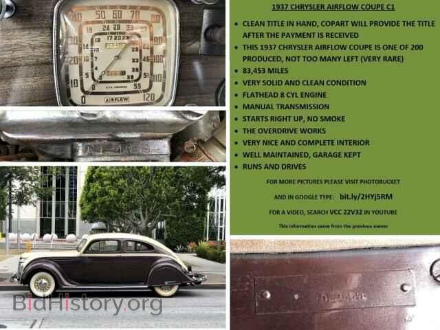 1937 CHRYSLER ALL OTHER - VIN: 7020448 - Фото 10