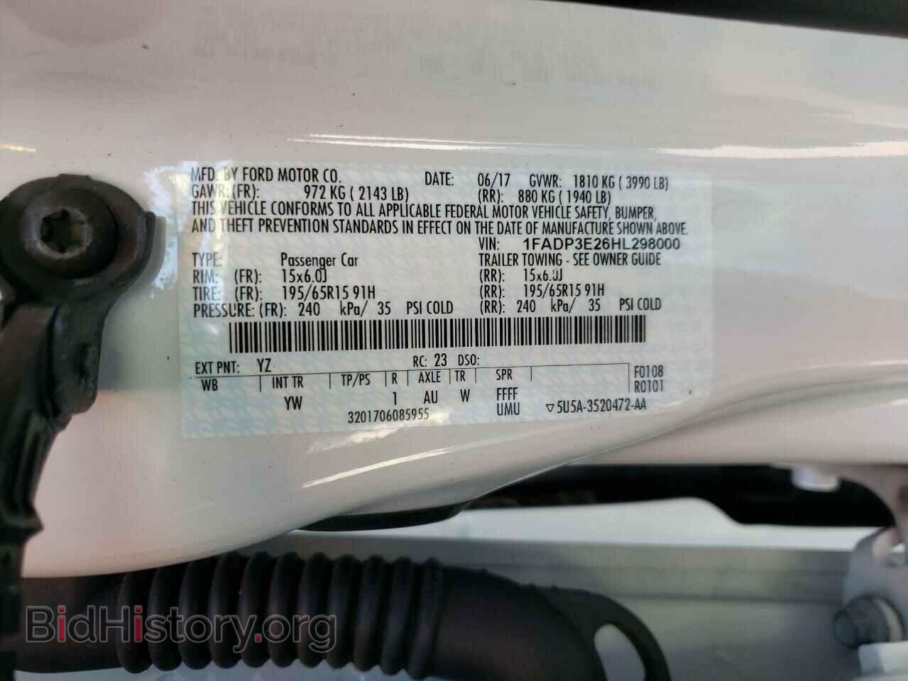 2017 FORD FOCUS - VIN: 1FADP3E26HL298000 - Фото 10
