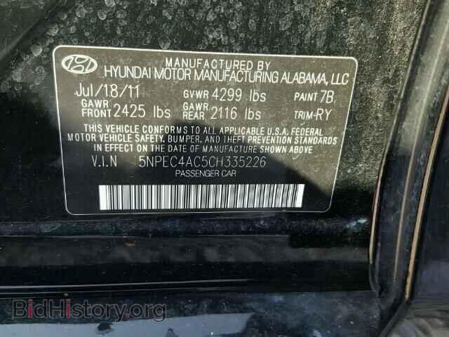 2012 HYUNDAI SONATA - VIN: 5NPEC4AC5CH335226 - Фото 10