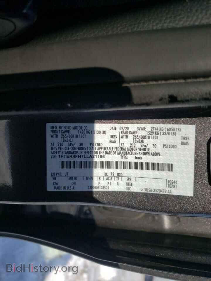 2020 FORD RANGER - VIN: 1FTER4FH7LLA21186 - Фото 10