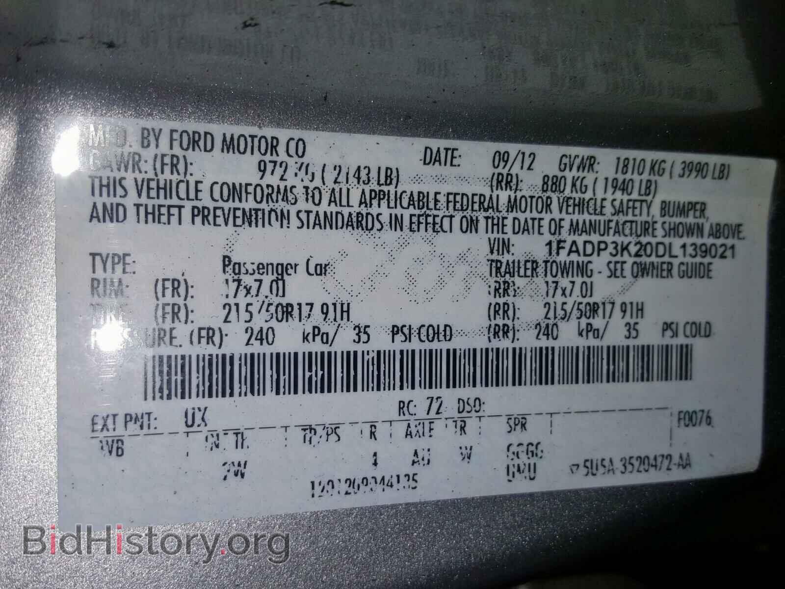 2013 FORD FOCUS - VIN: 1FADP3K20DL139021 - Фото 10