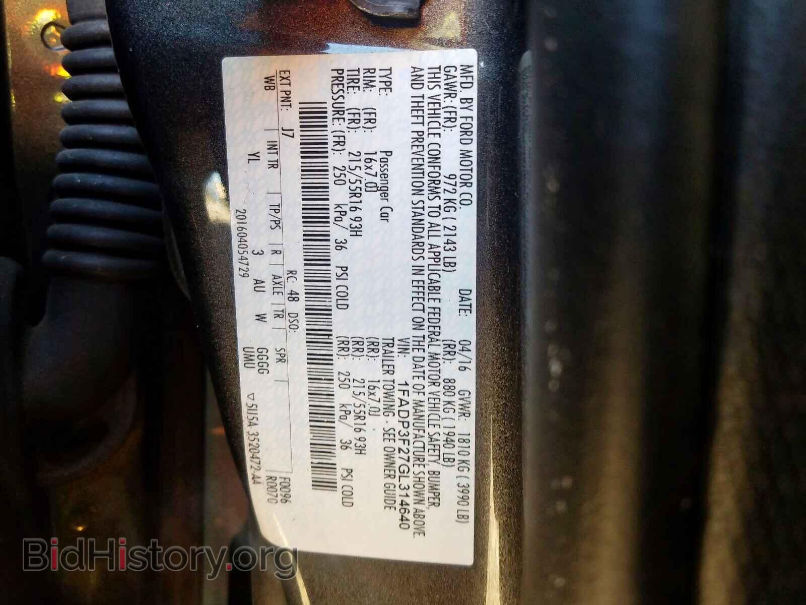 2016 FORD FOCUS - VIN: 1FADP3F27GL314640 - Photo 10