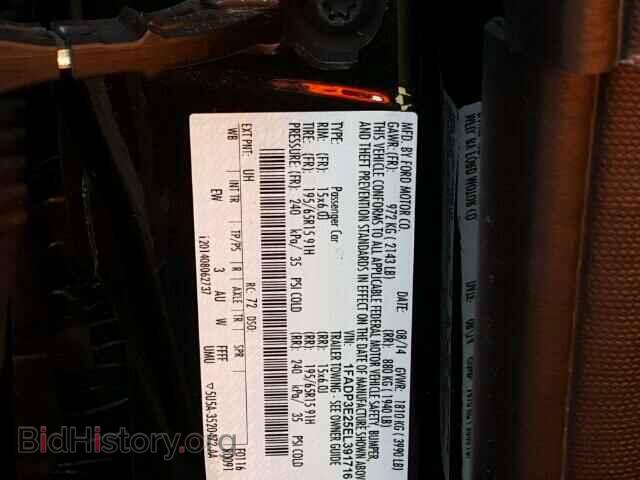 2014 FORD FOCUS - VIN: 1FADP3E25EL391716 - Фото 10