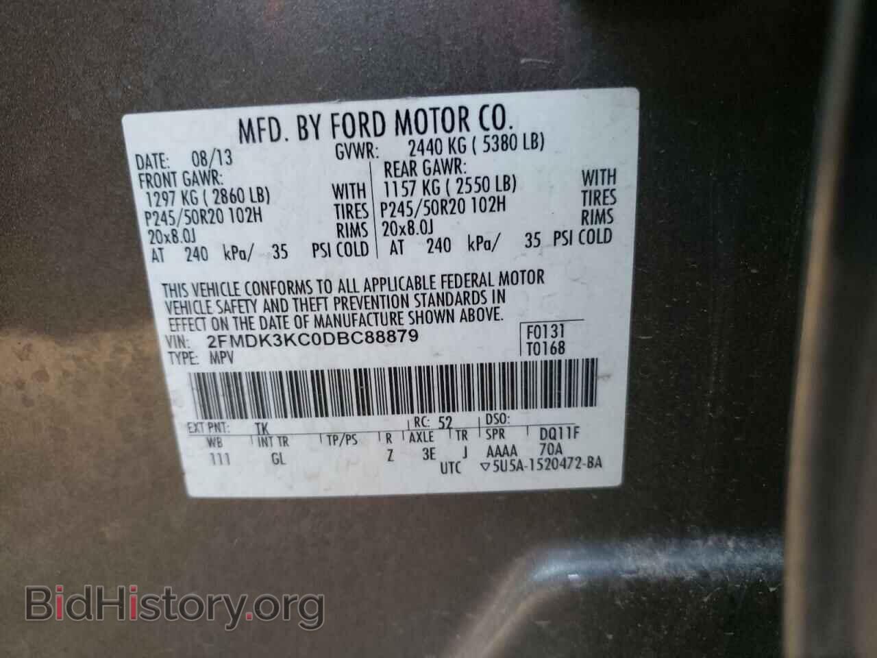 2013 FORD EDGE - VIN: 2FMDK3KC0DBC88879 - Photo 10