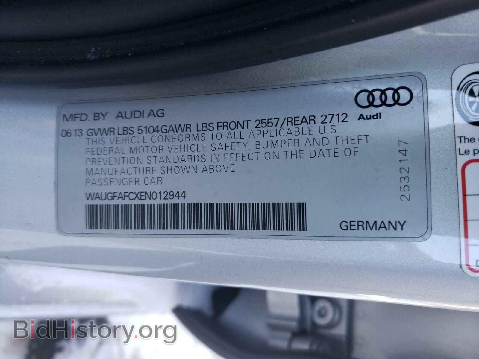 2014 AUDI A6 - VIN: WAUGFAFCXEN012944 - Фото 10