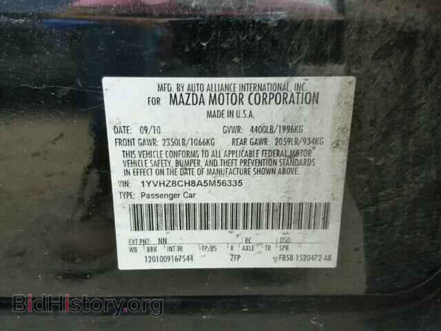 2010 MAZDA 6 - VIN: 1YVHZ8CH8A5M56335 - Фото 10