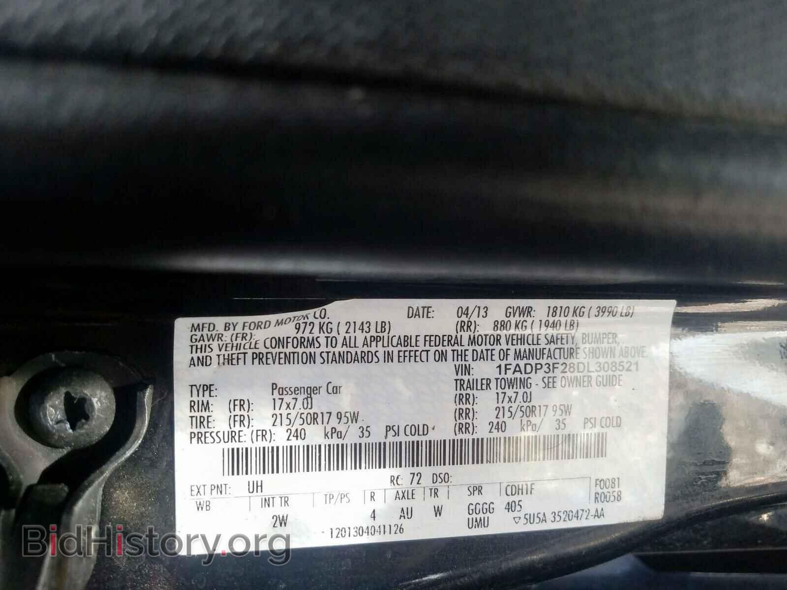 2013 FORD FOCUS - VIN: 1FADP3F28DL308521 - Photo 10