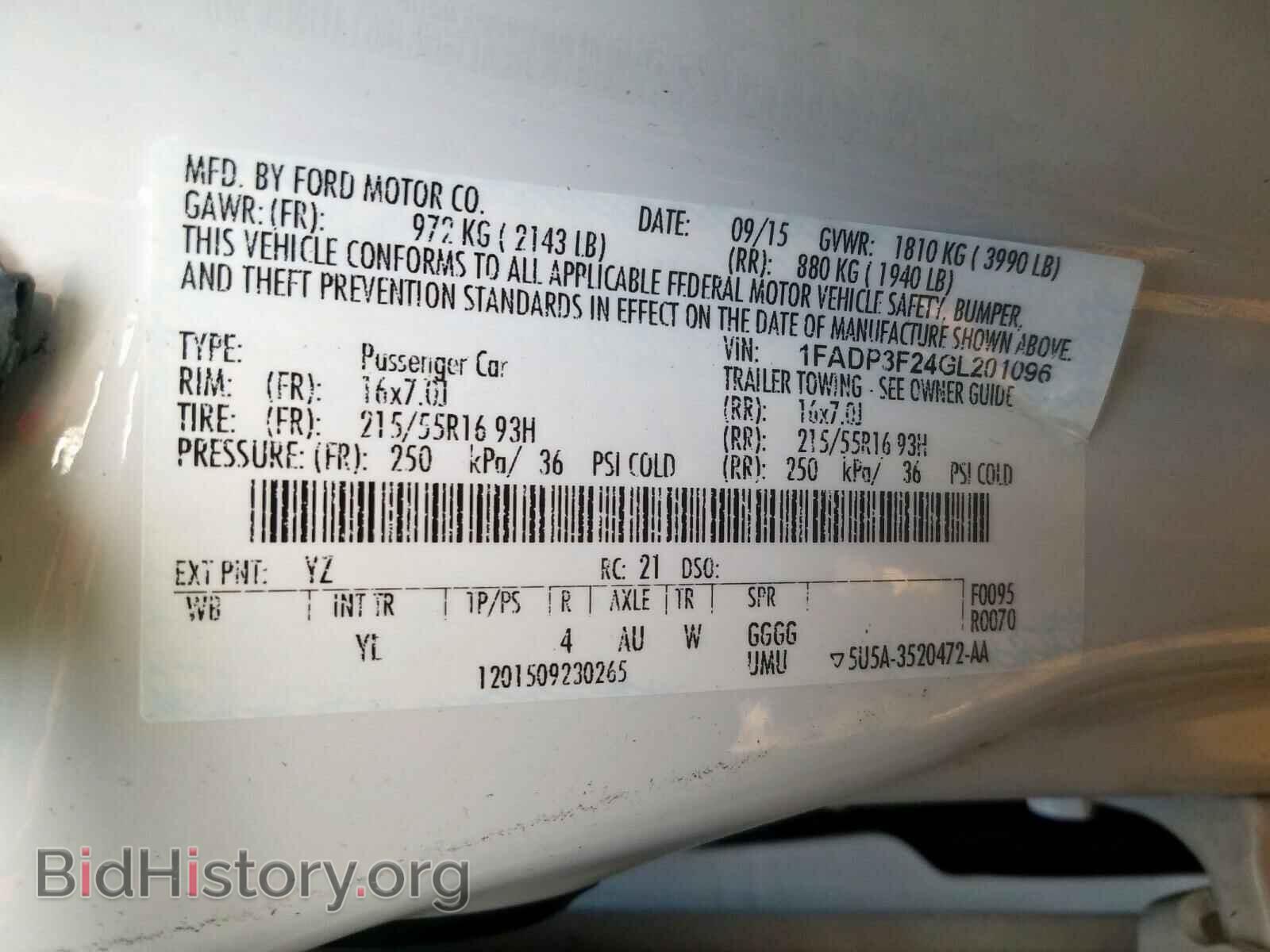 2016 FORD FOCUS - VIN: 1FADP3F24GL201096 - Photo 10