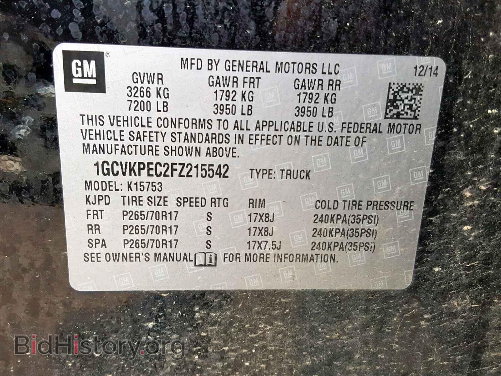 2015 CHEVROLET SILVERADO - VIN: 1GCVKPEC2FZ215542 - Photo 10