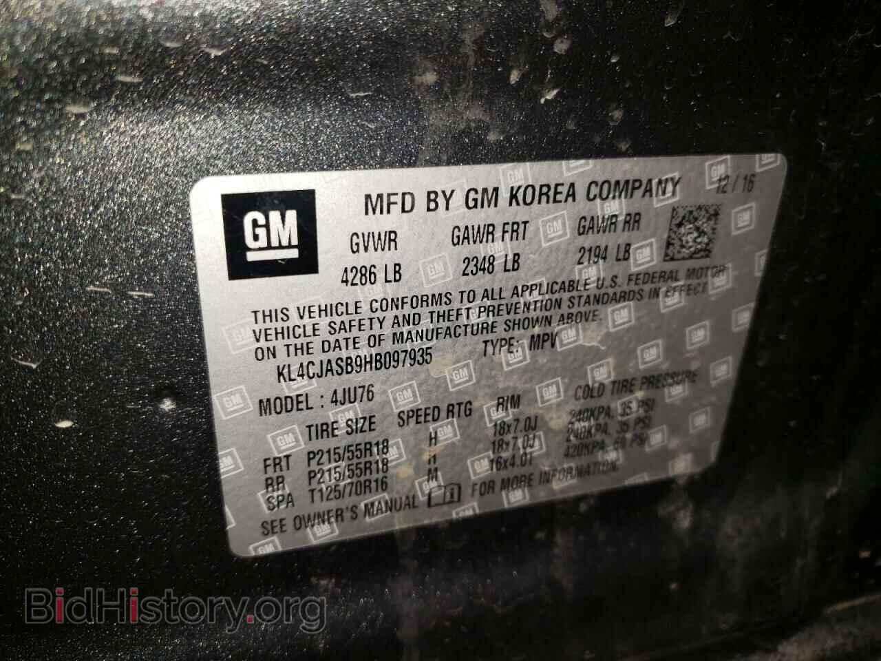 2017 BUICK ENCORE - VIN: KL4CJASB9HB097935 - Photo 10