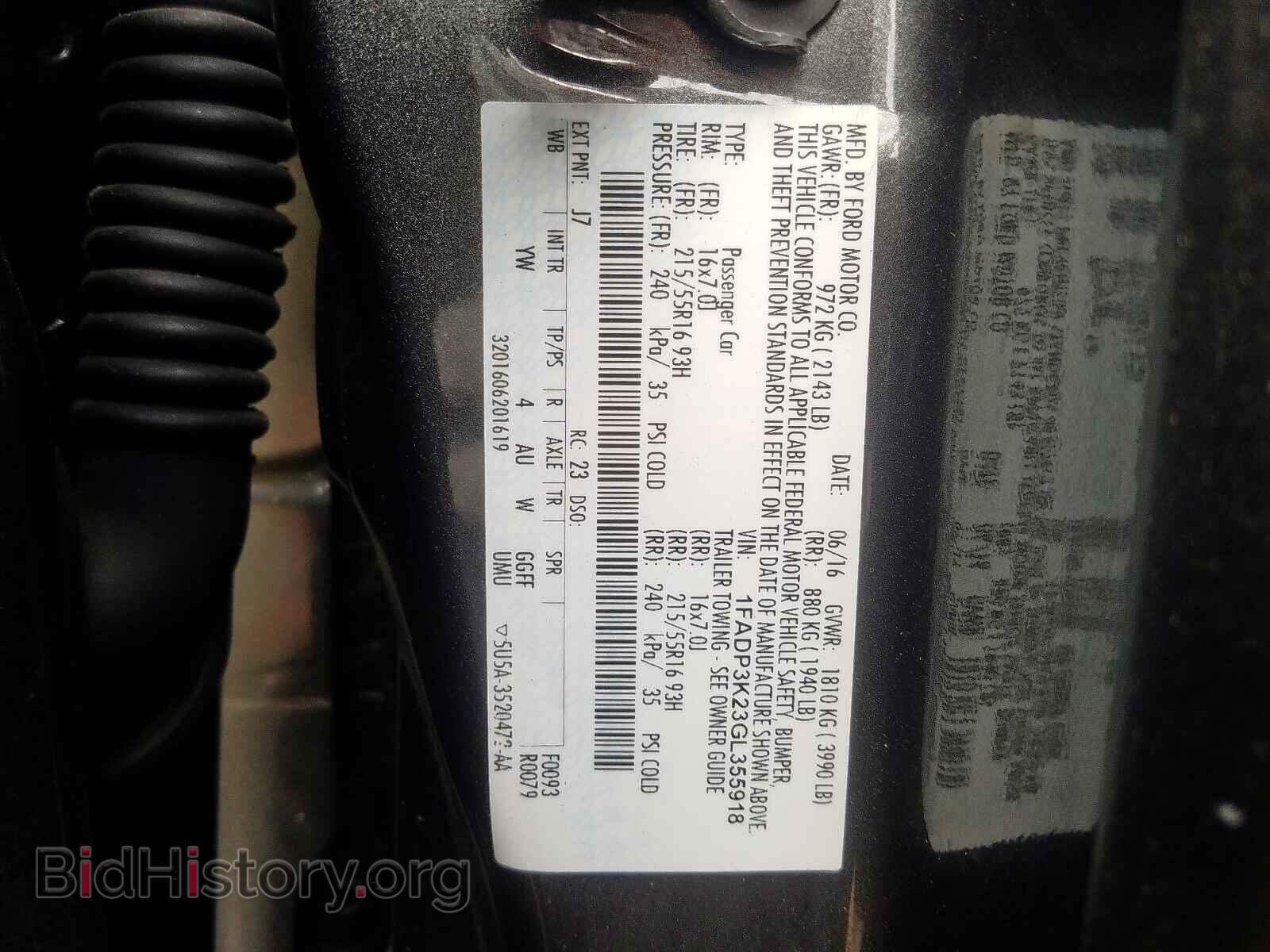 2016 FORD FOCUS - VIN: 1FADP3K23GL355918 - Photo 10