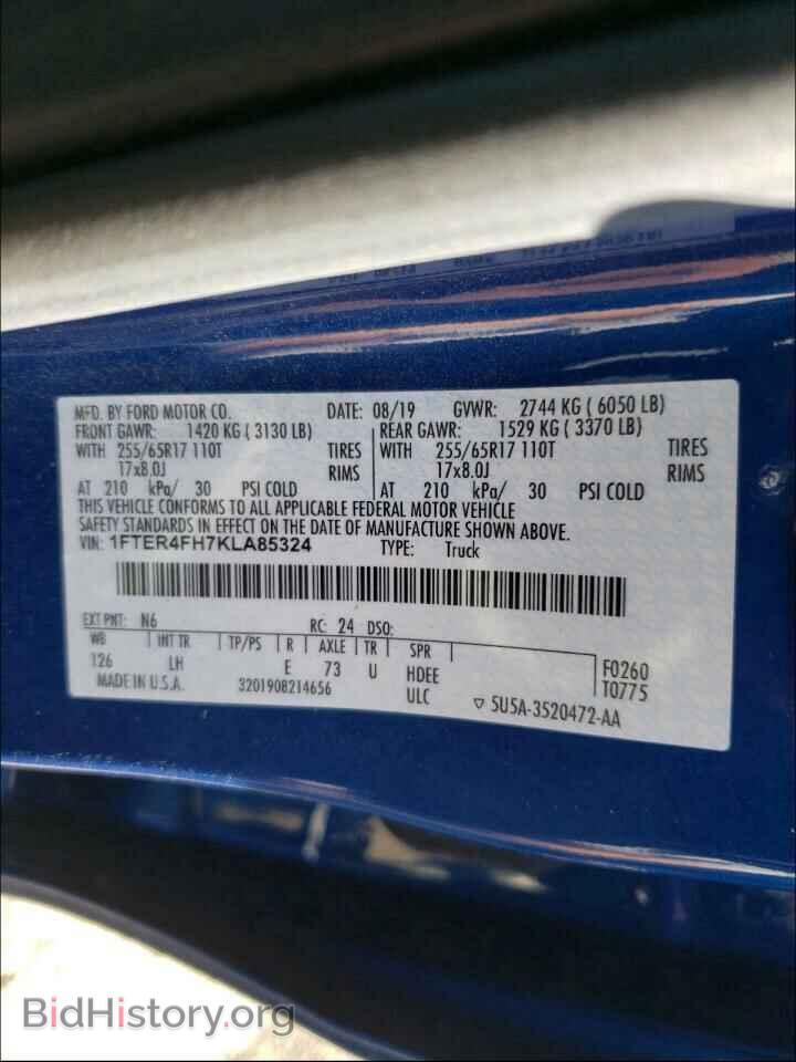 2019 FORD RANGER - VIN: 1FTER4FH7KLA85324 - Фото 10