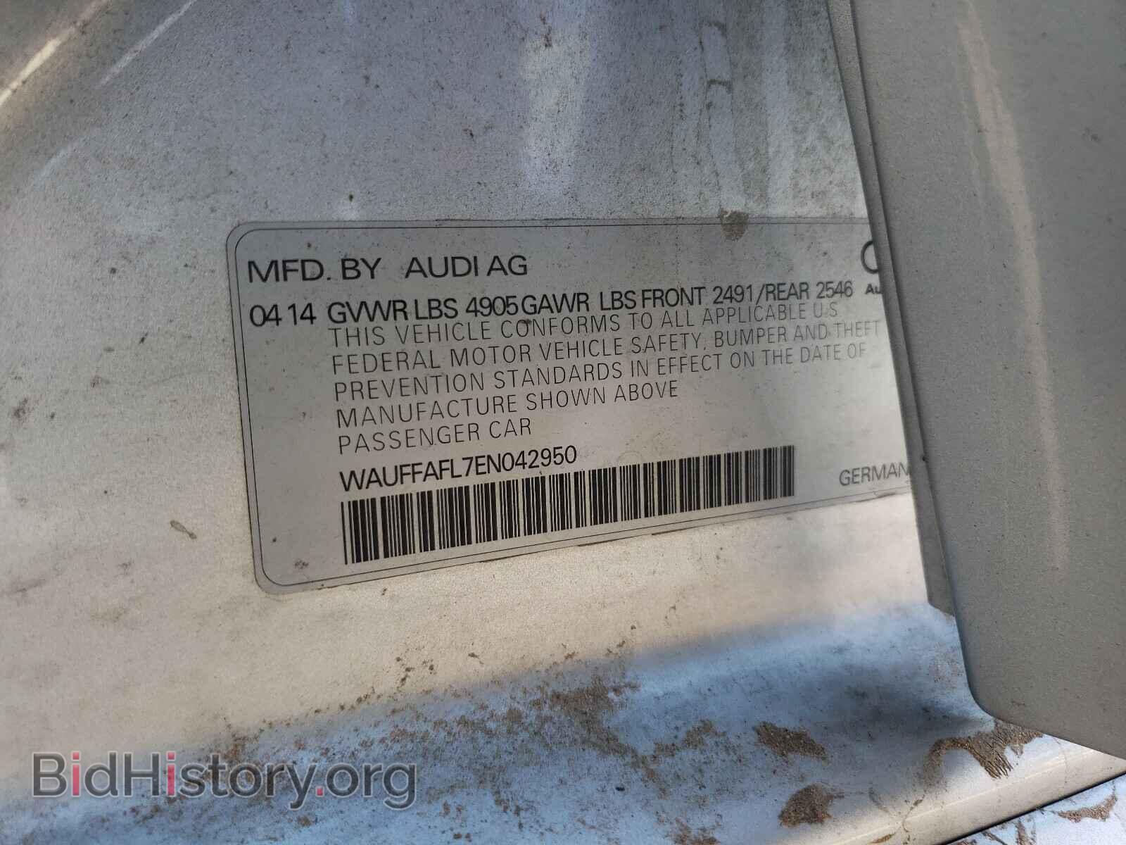 2014 AUDI A4 - VIN: WAUFFAFL7EN042950 - Фото 10