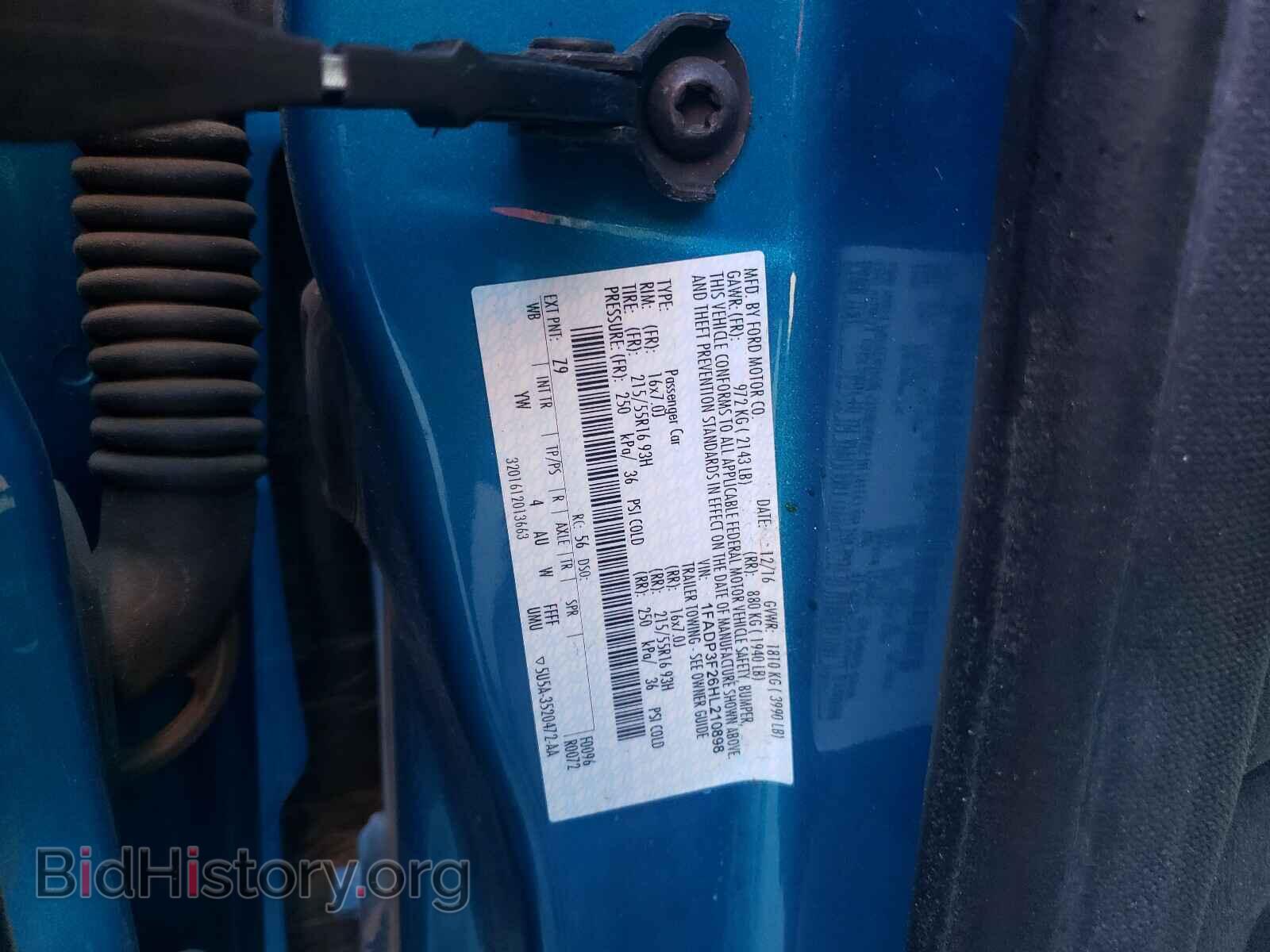 2017 FORD FOCUS - VIN: 1FADP3F26HL210898 - Фото 10