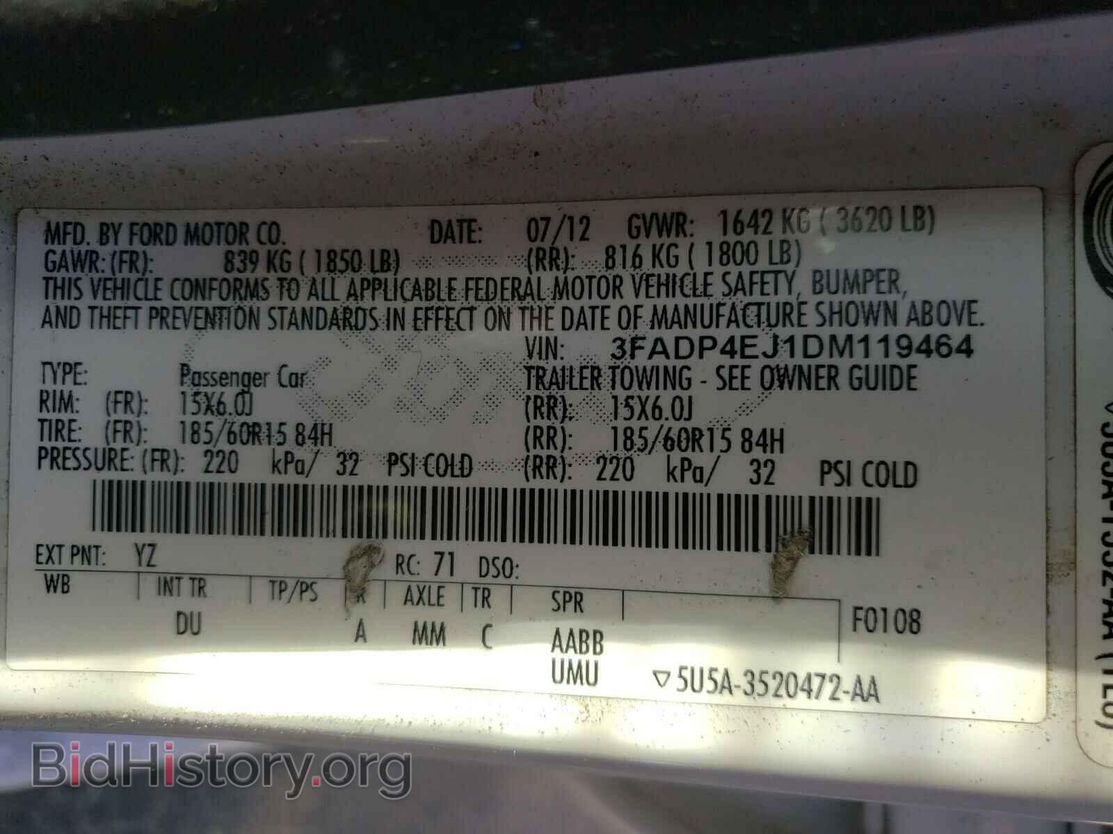 2013 FORD FIESTA - VIN: 3FADP4EJ1DM119464 - Фото 10