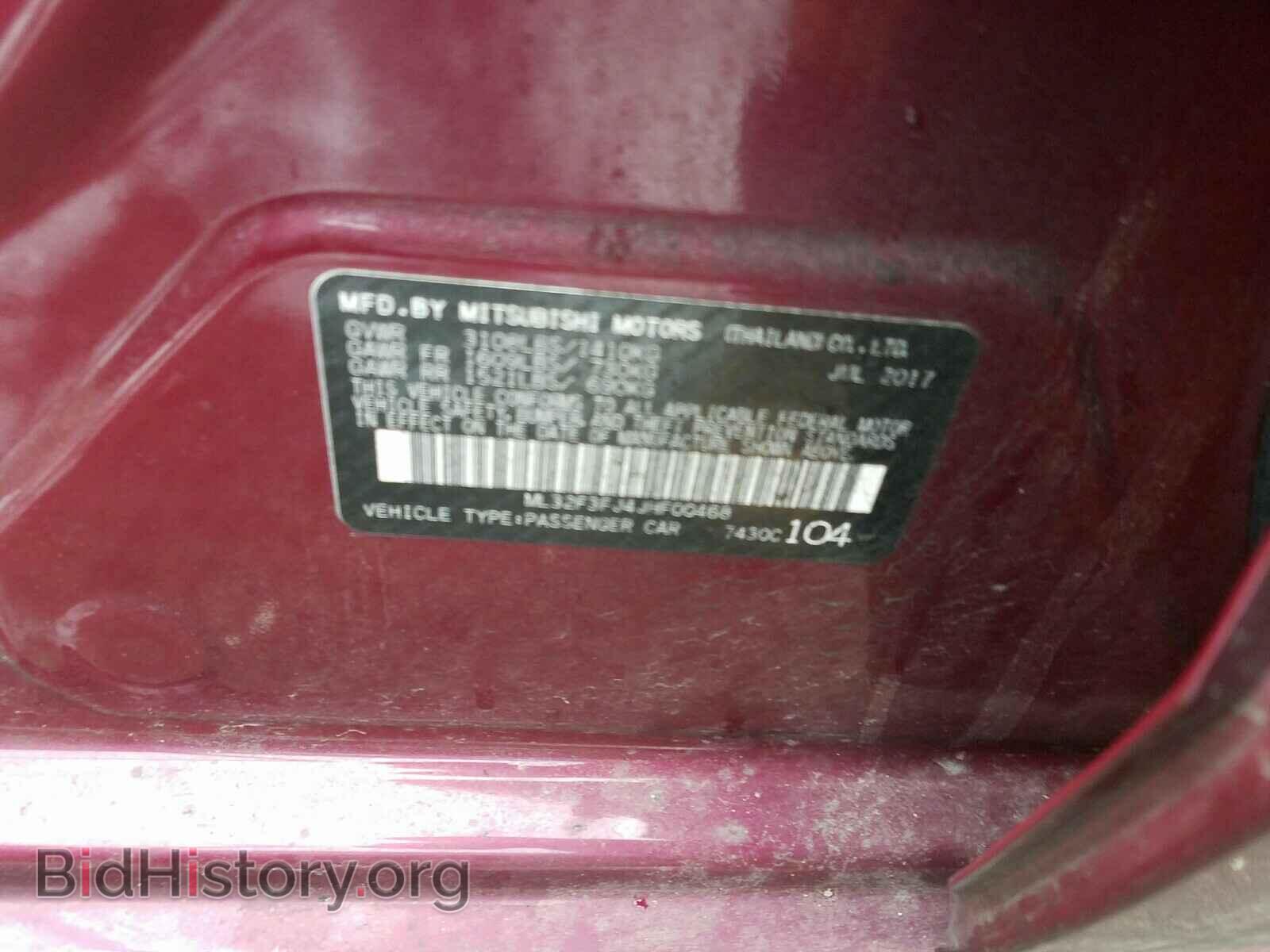 2018 MITSUBISHI MIRAGE - VIN: ML32F3FJ4JHF00468 - Фото 10