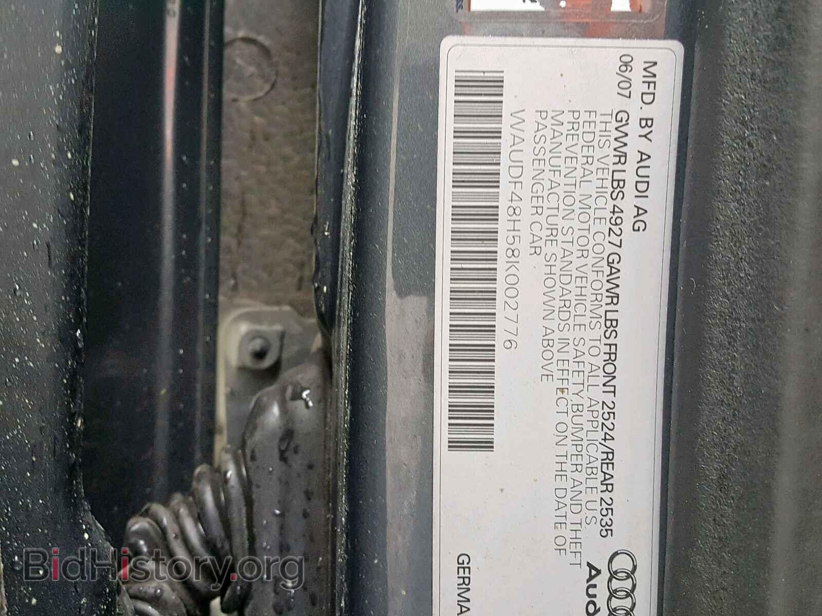 2008 AUDI A4 - VIN: WAUDF48H58K002776 - Photo 10