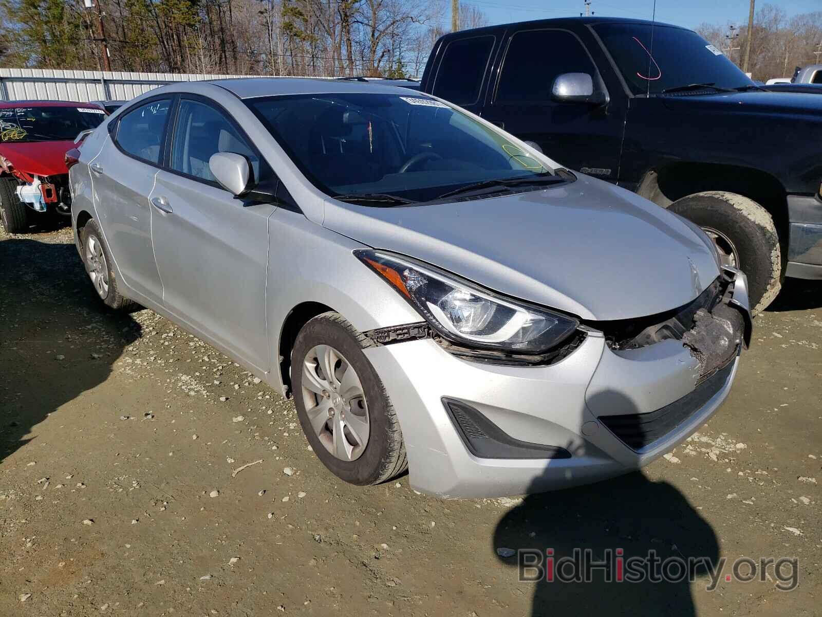 Photo KMHDH4AE8GU481237 - HYUNDAI ELANTRA 2016