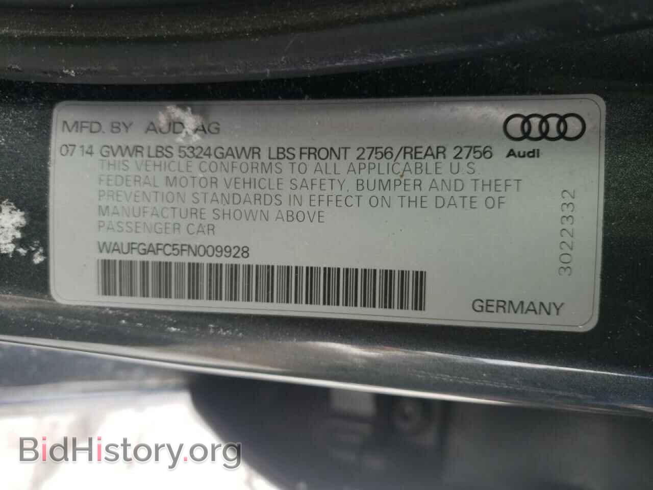 2015 AUDI A6 - VIN: WAUFGAFC5FN009928 - Фото 10