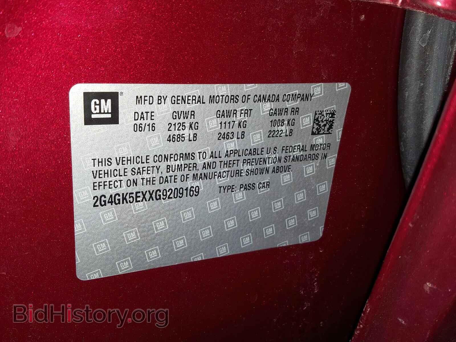 2016 BUICK REGAL - VIN: 2G4GK5EXXG9209169 - Фото 10